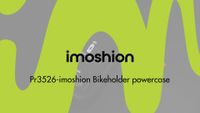 imoshion Handyhalterung für Fahrrad mit powerbank - spritzwassergeschützt – 5000 mAh – Schwarz