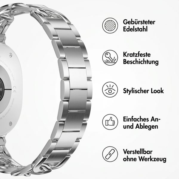 Selencia Chain Armband für Samsung Galaxy Watch 9 (40/44mm) / Watch 8 (40/44mm) / Classic (46mm) - Silber