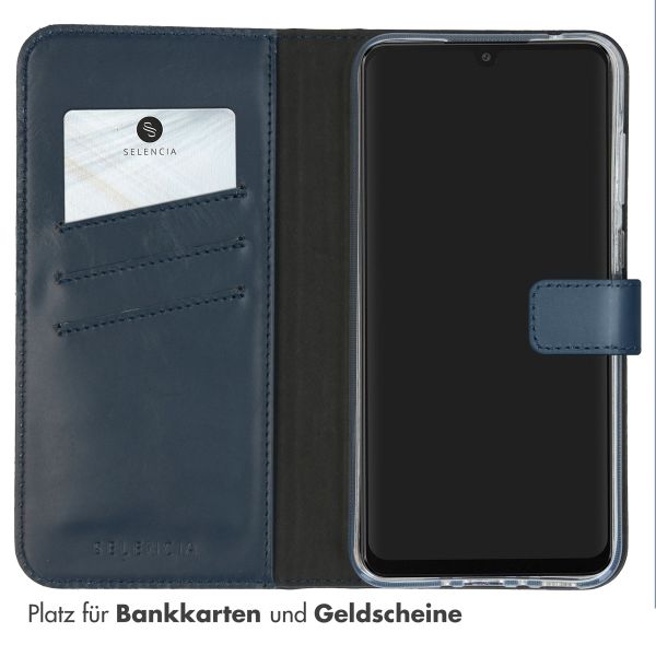 Selencia Echtleder Klapphülle Samsung Galaxy A35 - Dunkelblau