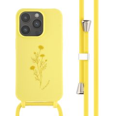 imoshion SilikonHülle design mit Band Apple iPhone 14 Pro - Flower Yellow
