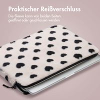 imoshion Fluffy Laptop Hülle 13-14 Zoll - Laptop Sleeve - Hearts