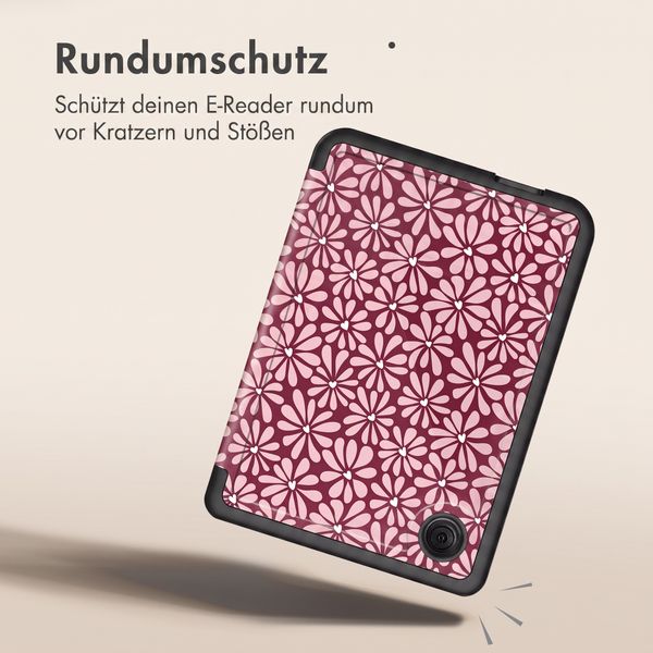 imoshion Design Klappbare Klapphülle Kobo Clara Colour / BW - Bloom Love Blush