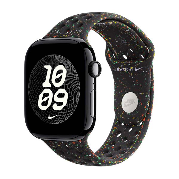 Apple Nike Sport Armband für  Apple Watch Series 1 - 9 / SE (38/40/41 mm) | Series 10 / 11 (42 mm) - Größe M/L - Midnight Black
