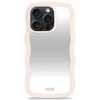 Holdit Wavy Case für das iPhone 15 Pro - Light Beige / Mirror