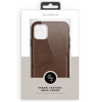 Selencia Vayu Veganes Leder-Backcover iPhone 12 (Pro) - Braun