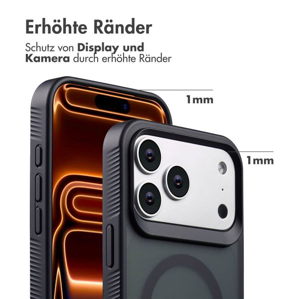 Accezz Rugged Frosted Back Cover mit MagSafe Apple iPhone 17 Pro Max - Schwarz