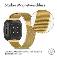 imoshion Mailändische Magnetarmband für das Fitbit Versa 3 - Größe S - Gold