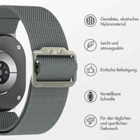 imoshion Elastisches Nylonarmband für das Samsung Galaxy Watch 8 (Classic) - 40 / 44 / 46mm - Grau