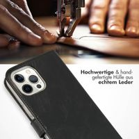Selencia Echtleder Klapphülle iPhone 12 Pro Max - Schwarz