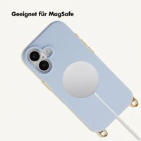 Selencia Rivièra Backcover mit MagSafe mit abnehmbaren Haken Apple iPhone 16 - Powder Blue