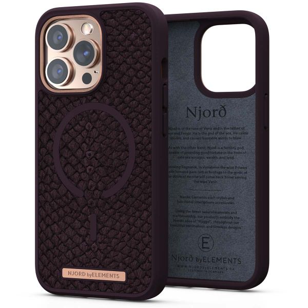 Njorð Collections Salmon Leather MagSafe Case für das iPhone 13 Pro - Rust