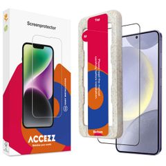 Accezz Vollflächige Schutzfolie aus gehärtetem Glas mit Applikator Samsung Galaxy S24 Plus / S25 Plus