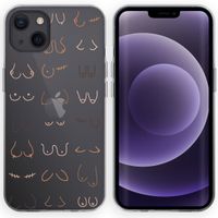 imoshion Design Hülle für das iPhone 13 - Boobs all over - Transparent