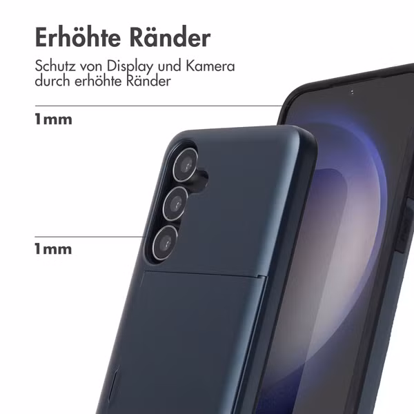 imoshion Backcover mit Kartenfach Samsung Galaxy S25 FE - Dunkelblau