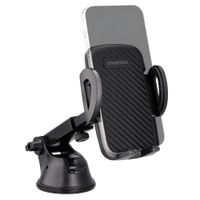 imoshion ﻿ Telefonhalter für das Auto - Verstellbar - Universell - Carbon - Armaturenbrett / Scheibe - Schwarz