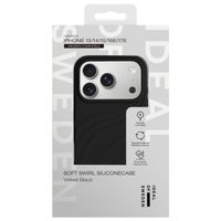 iDeal of Sweden Soft Swirl Silicone MagSafe Hülle Apple iPhone 17e / 16e / 15 / 14 / 13 - Velvet Black