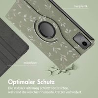 imoshion 360° drehbare Design Klapphülle für das Lenovo Tab M11 - Green Flowers