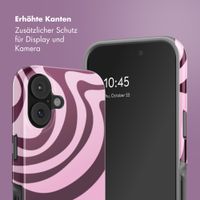 Selencia Vivid Back Cover Apple iPhone 17 - Wavy Swirl Pink Plum