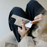 Selencia Nova Handyhülle mit Kordel und Kartenhalter Apple iPhone 16 Pro Max - Beige