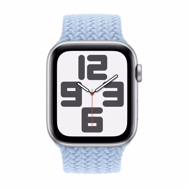 Apple Geflochtenes Solo Loop für  Apple Watch Series 1 - 11 / SE / Ultra (44/45/46/49 mm) - Größe 12 - Light Blue