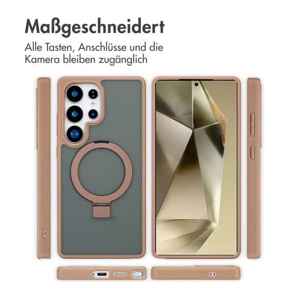 Accezz Ring Stand Backcover mit MagSafe Samsung Galaxy S25 Ultra - Braun