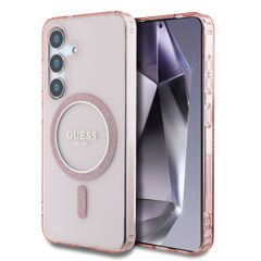 Guess MagSafe IML Glitter Gradient Case Samsung Galaxy S25 - Rosa