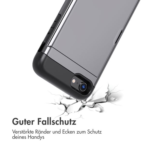 imoshion Backcover mit Kartenfach Apple iPhone SE (2022 / 2020) / 8 / 7 - Grau