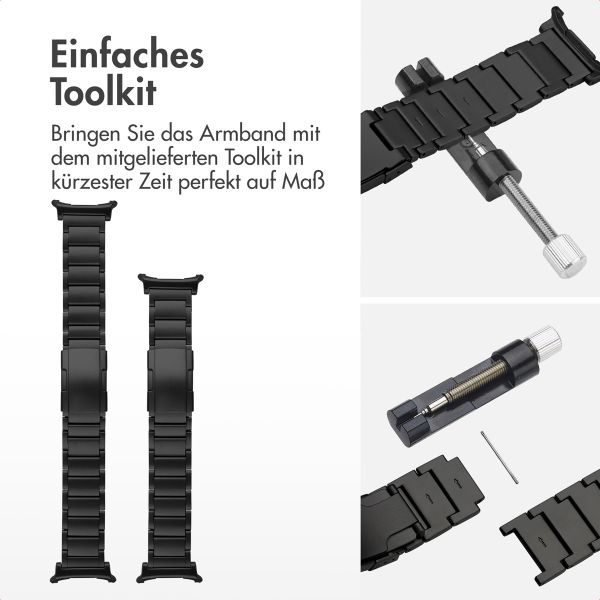Accezz Mattes Titanstahlarmband für das Samsung Galaxy Watch Ultra (2024/2025) - Schwarz