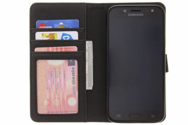 Luxus Schlangen TPU Klapphülle Silber Samsung Galaxy J5 (2017) - Schwarz