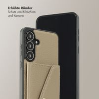 Selencia Sera HandyHülle mit Kordel und Umschlag-Kartenhalter Samsung Galaxy S25 FE - Taupe