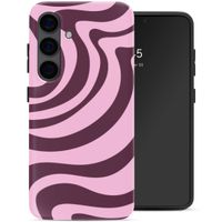 Selencia Vivid Rückabdeckung mit MagSafe Samsung Galaxy S24 - Wavy Swirl Pink Plum