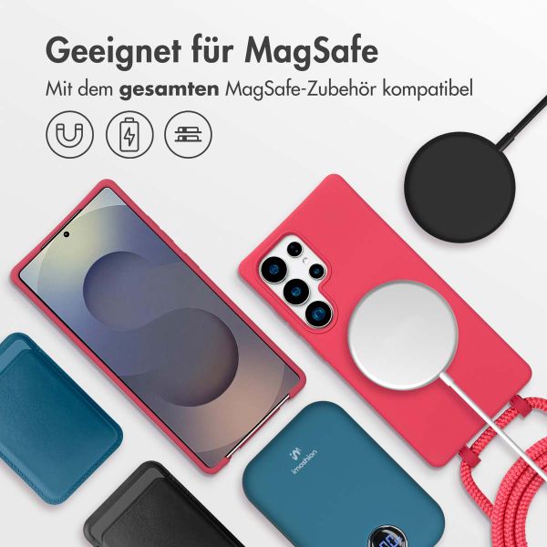 imoshion Color Backcover mit abnehmbarem Handykette und MagSafe Samsung Galaxy S25 Ultra - Red Raspberry
