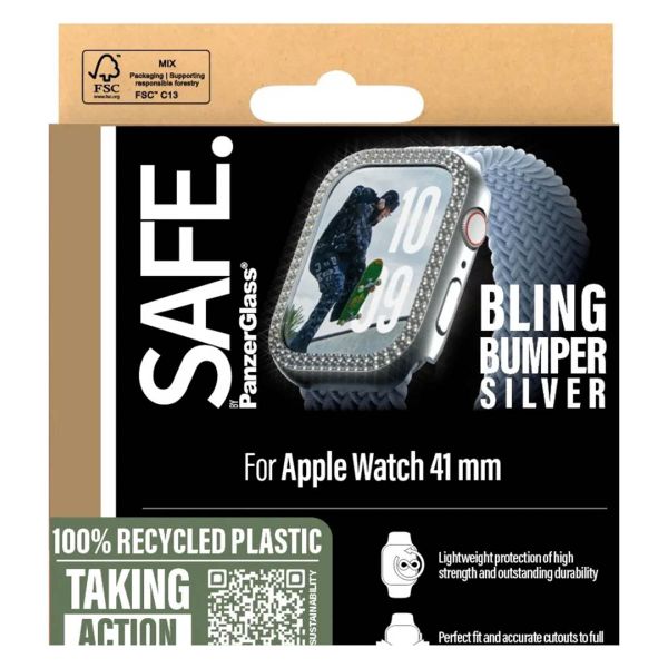 SAFE by PanzerGlass Bling Bumper für die Apple Watch Ultra 1/2/3 - 49 mm - Silber