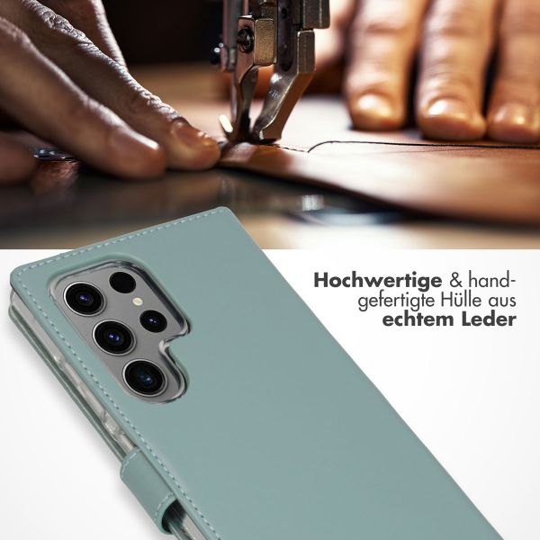 Selencia Echtleder Klapphülle Samsung Galaxy S24 Ultra - Air Blue