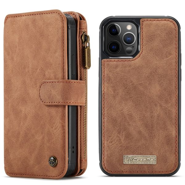 CaseMe Luxuriöse 2-in-1 Portemonnaie-Klapphülle iPhone 12 (Pro)