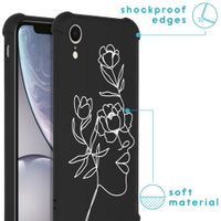 imoshion Design Hülle mit Band für das iPhone Xr - Woman Flower Black