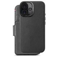 Decoded 2 in 1 Leather Klapphülle MagSafe Apple iPhone 16 - Schwarz