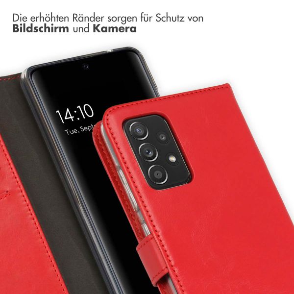Selencia Echtleder Klapphülle Samsung Galaxy A52(s) (5G/4G) - Rot