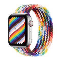 Apple Geflochtenes Solo Loop für  Apple Watch | 44/45/46/49 mm - Größe 3 - Pride Edition