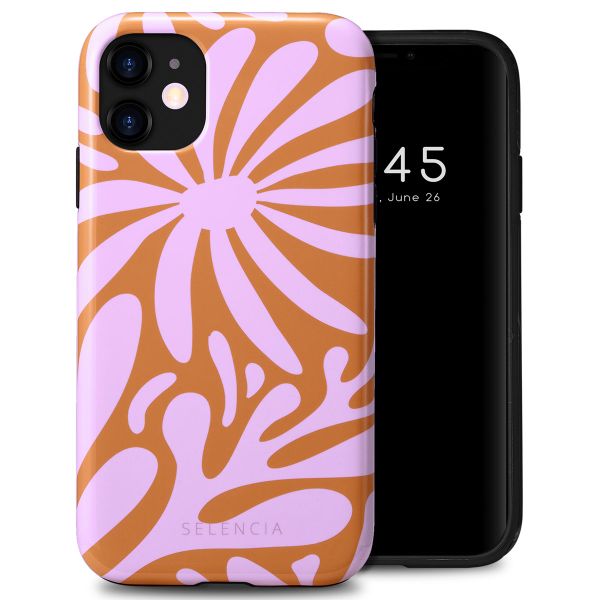 Selencia Vivid Tough Back Cover für das iPhone 11 - Modern Bloom Pink