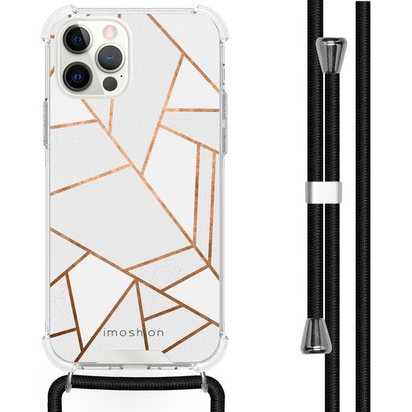 imoshion Design Hülle mit Band für das iPhone 12 Pro Max - White Graphic