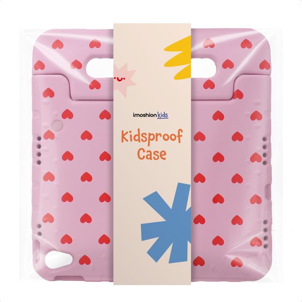 imoshion Kinder­sicheres Design Backcover mit Griff Apple iPad 11 (2025) 11 Zoll A16 / iPad 10 (2022) 10.9 Zoll - Herzchen