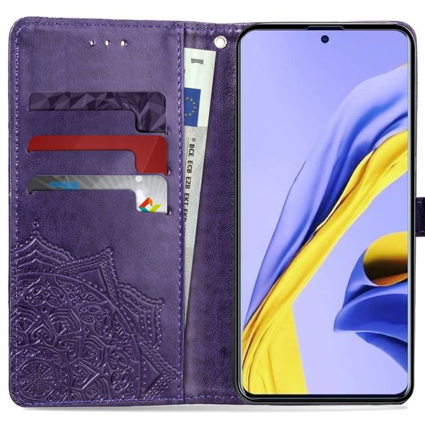 Mandala Klapphülle Violett für das Samsung Galaxy A51