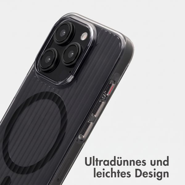 Accezz Lite Backcover mit MagSafe | Fluted | Apple iPhone 15 Pro - Schwarz
