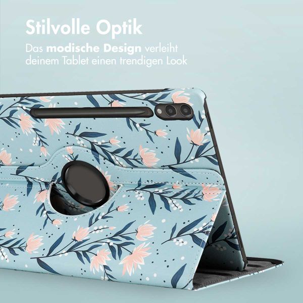 imoshion 360° drehbare Design Klapphülle Samsung Galaxy Tab S10 Ultra / Tab S9 Ultra - Flowers