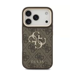 Guess 4G Metal Logo Back Cover Apple iPhone 18 Pro Max / 17 Pro Max - Braun
