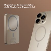 Selencia Vivid Powerbank 5.000 mAh - MagSafe und Qi - Desert Gold / Leopard