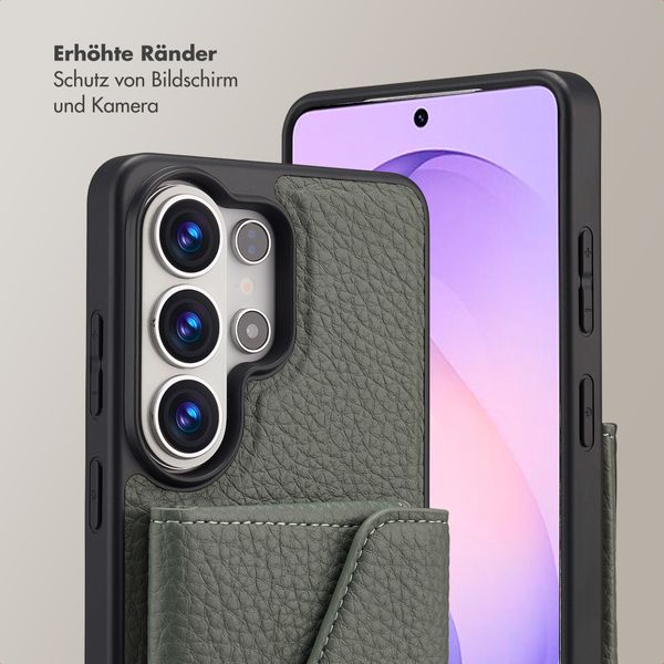 Selencia Sera HandyHülle mit Kordel und Umschlag-Kartenhalter Samsung Galaxy S26 Ultra - Sage Green