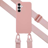 Selencia Silikonhülle mit abnehmbarem Band für das Samsung Galaxy A36 - Sand Pink