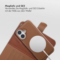 Selencia Olyn Abnehmbare Bookcase mit MagSafe Apple iPhone 16 - Braun